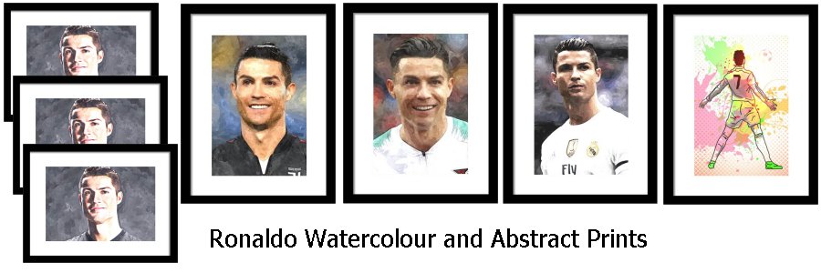 Ronaldo WatercolourFramed Prints